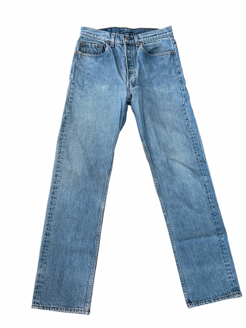 Levi's 501xx Vintage 2000 Blue Denim Button Fly Straight Leg Jeans Sz W33X36 GUC